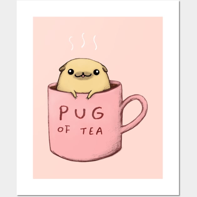 Pug of Tea Wall Art by Sophie Corrigan